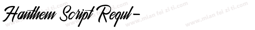 Hanthem Script Regul字体转换